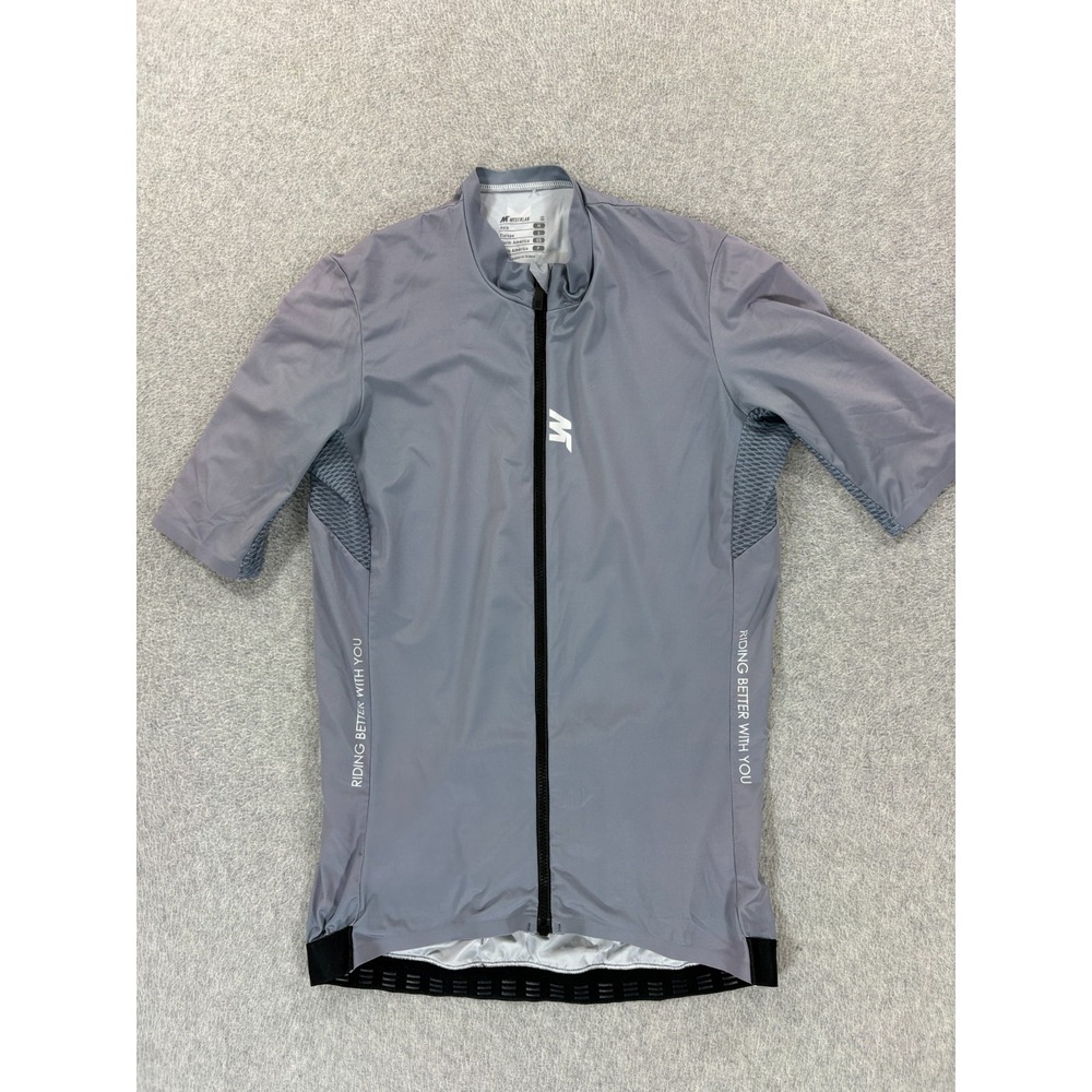 Mysenlan Performance Full Zip Short Sleeve Cycling Jersey (Women's XS) Silver